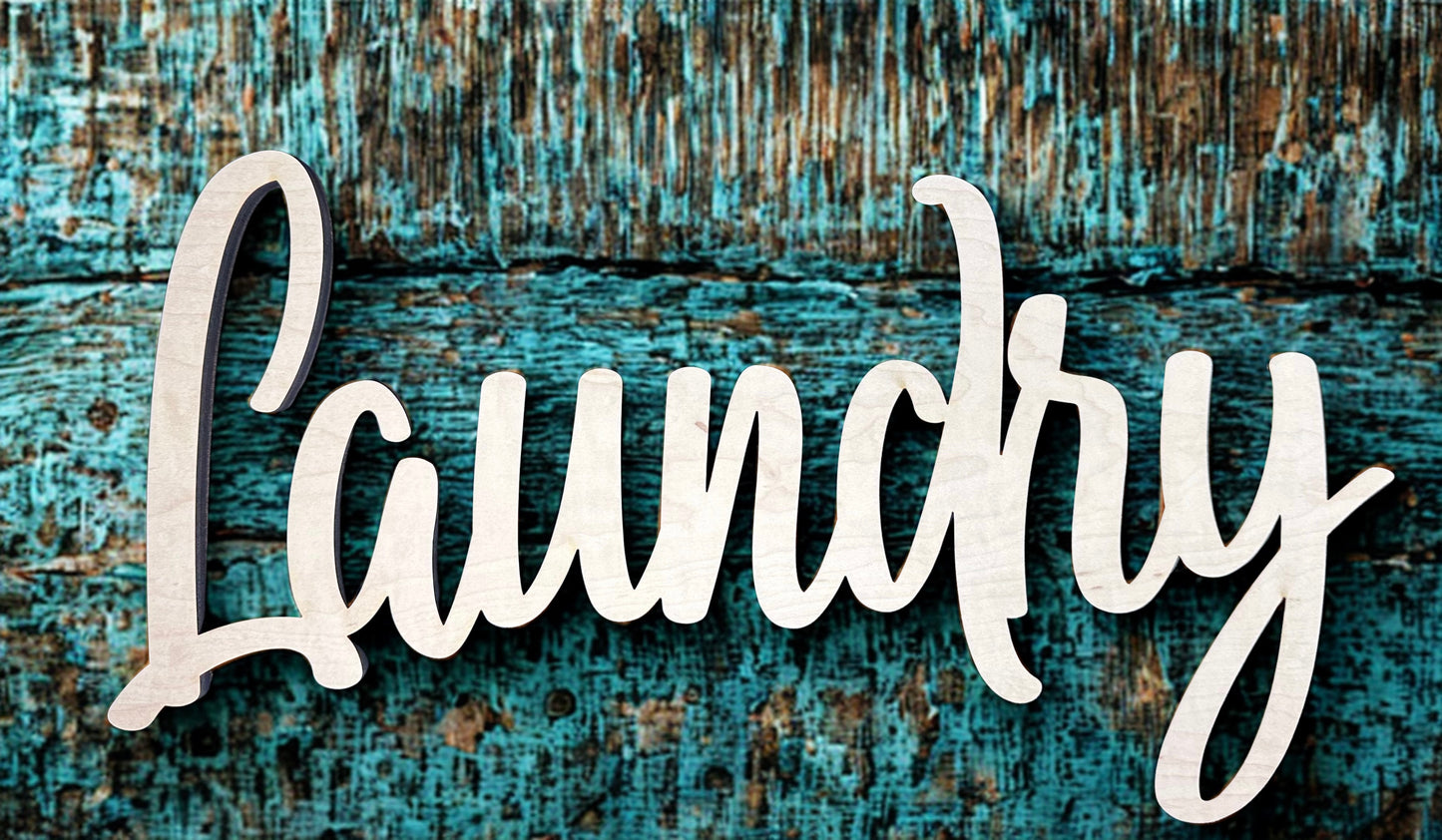 Laundry Wood Blank – Laser Cut Sign Base