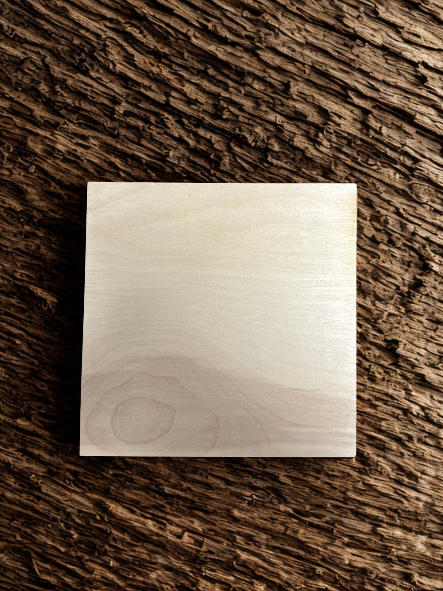 5x5 Birch Square Laser Blank – 1/2” Thick