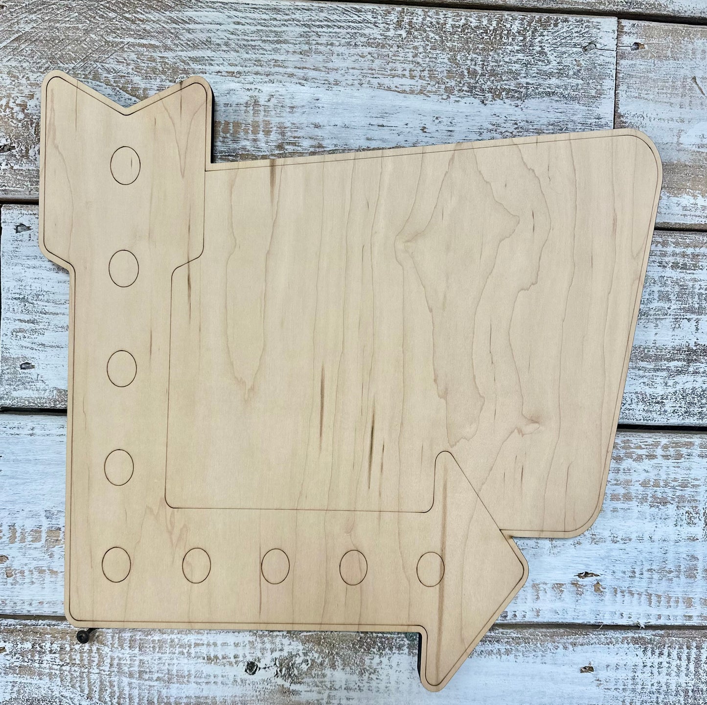 Vintage sign laser blank