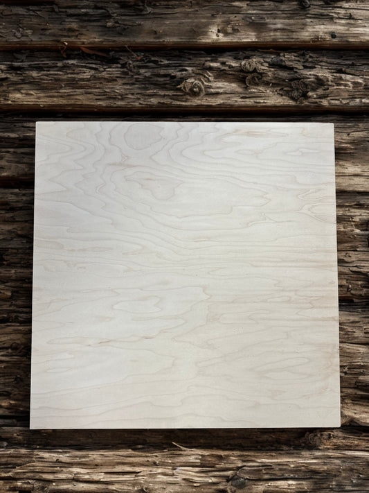 15” x 15” Maple Wood Square | Hand Cut Craft Blank | Ready to Craft