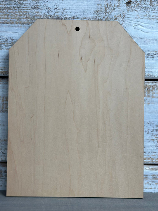 Laser cute wood tag