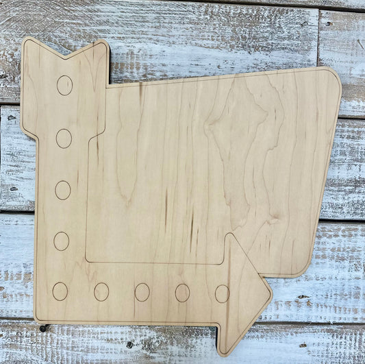 Vintage sign laser blank